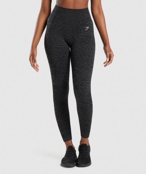 Legginsy Gymshark Adapt Animal Seamless Damskie Czarne | PL 216YPZ